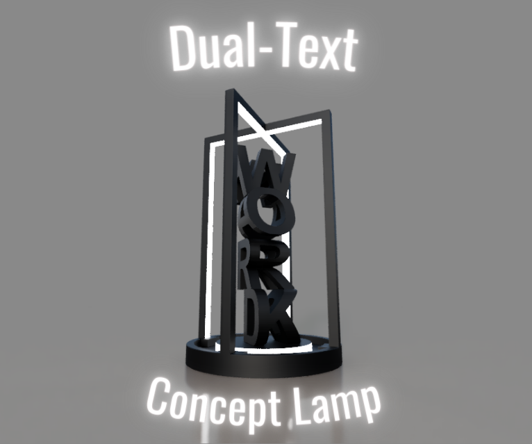 Dual Text Modern Concept Lamp