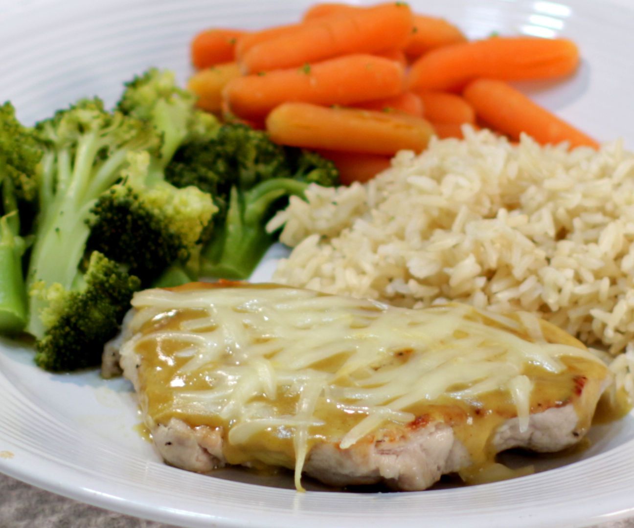 Grilled Pork Loin Chop With Honey Mustard Glaze