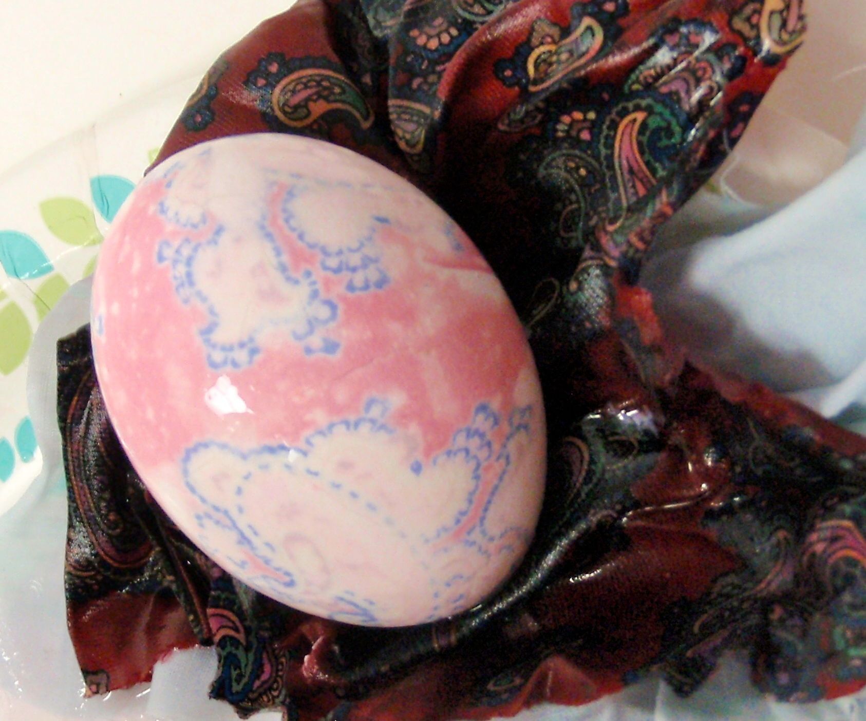 Necktie-silk Dyed Easter Eggs