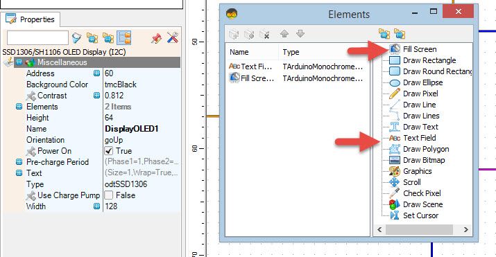 In Visuino: ​Add OLED Lcd Component photo 2