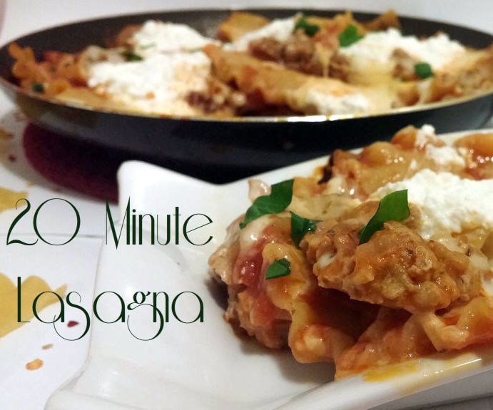 20 Minute Lasagna / Skillet Lasagna