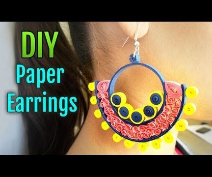 DIY Paper Earrings:How to Make Round Beehive Quilled Earrings