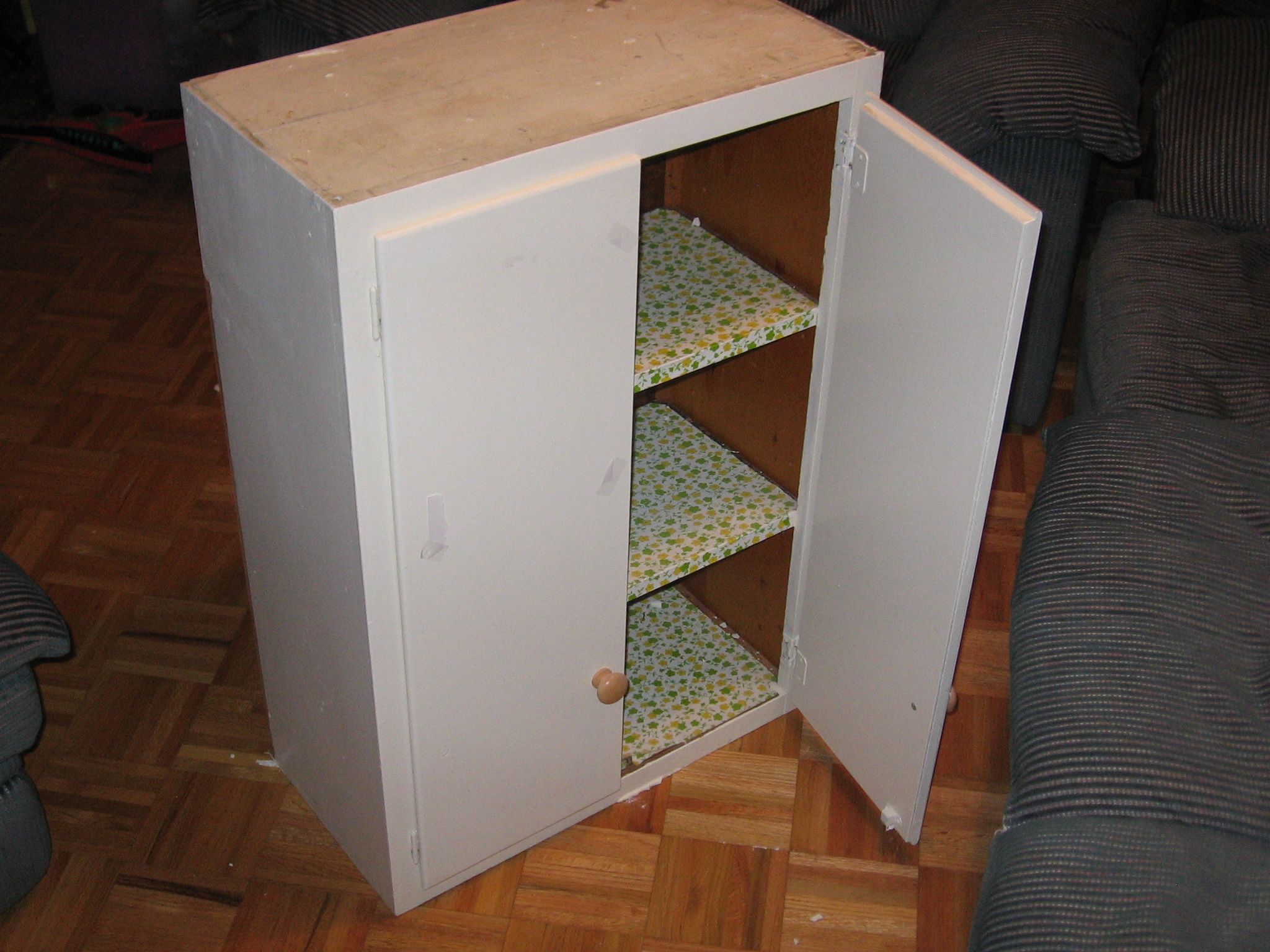 Child's Desk From an Old Kitchen Cabinet