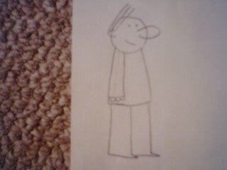 How to Draw a Basic Cartoon Peoples:step 1: Keyhole Ken