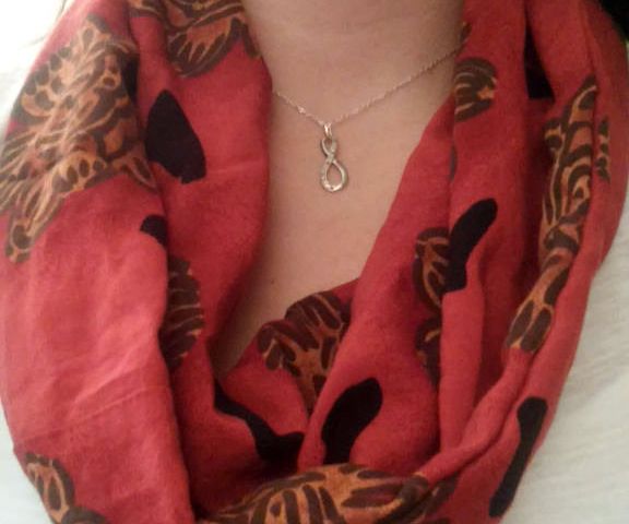 Infinity Scarf From Skirt Scraps
