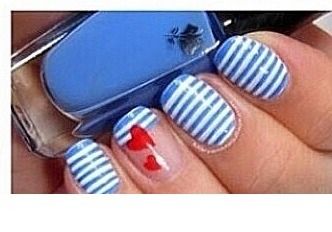 French Heart Nails <3