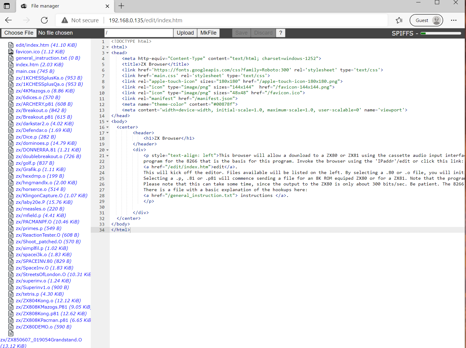 ZX80 Revisited With ESP8266 Program Loader : 19 Steps (with