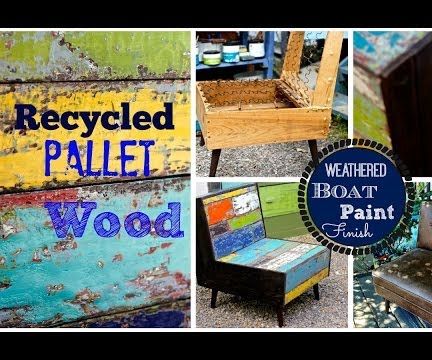 Faux Boat Wood Paint Finish and Pallet Wood Chair