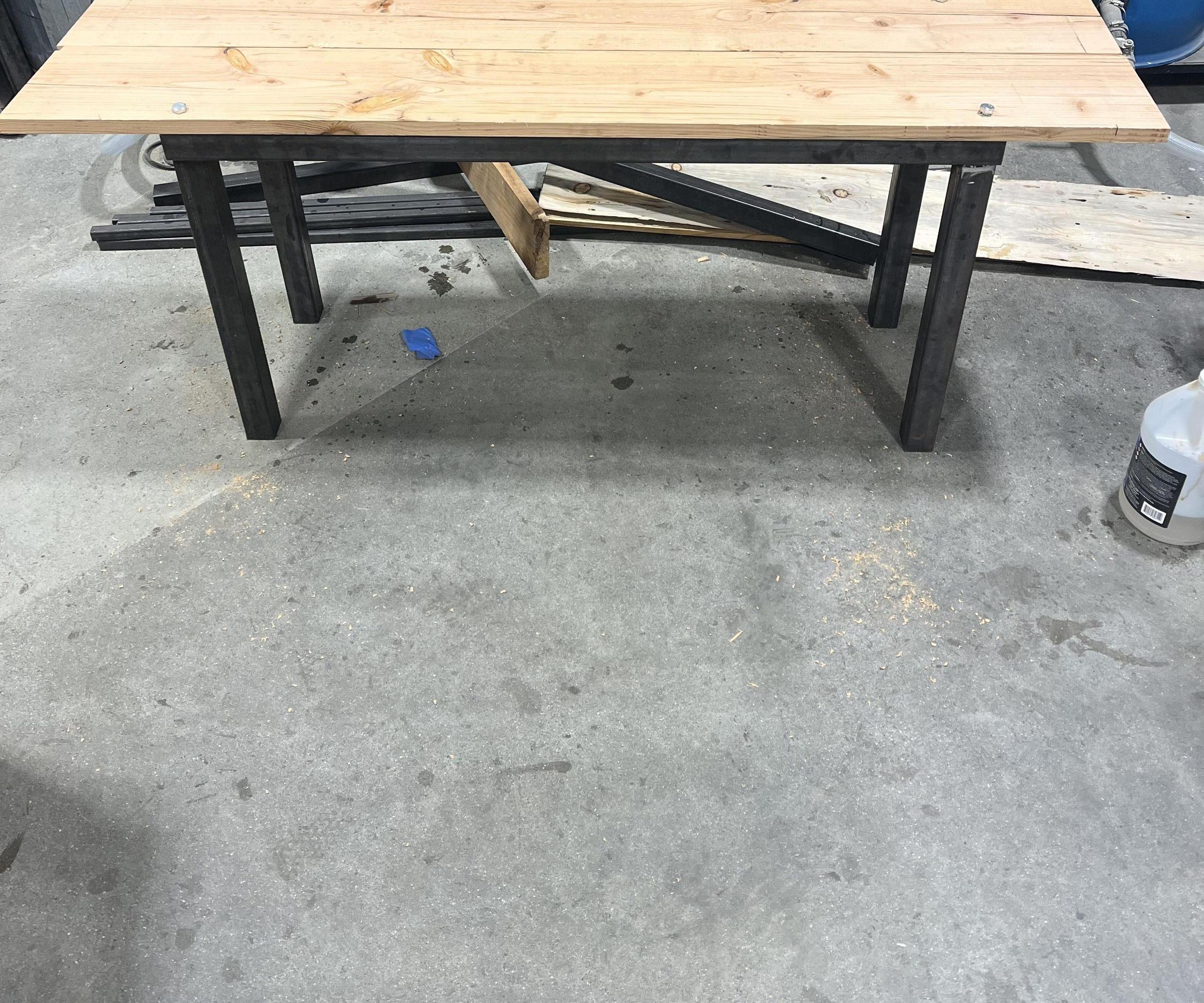 Metal Frame Bench