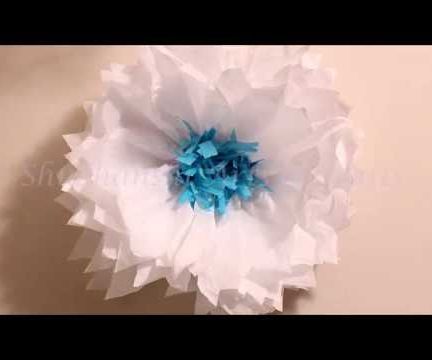 DIY Giant Tissue Paper Flower for Frozen Party Theme | Multi Color Tissue Paper Flower