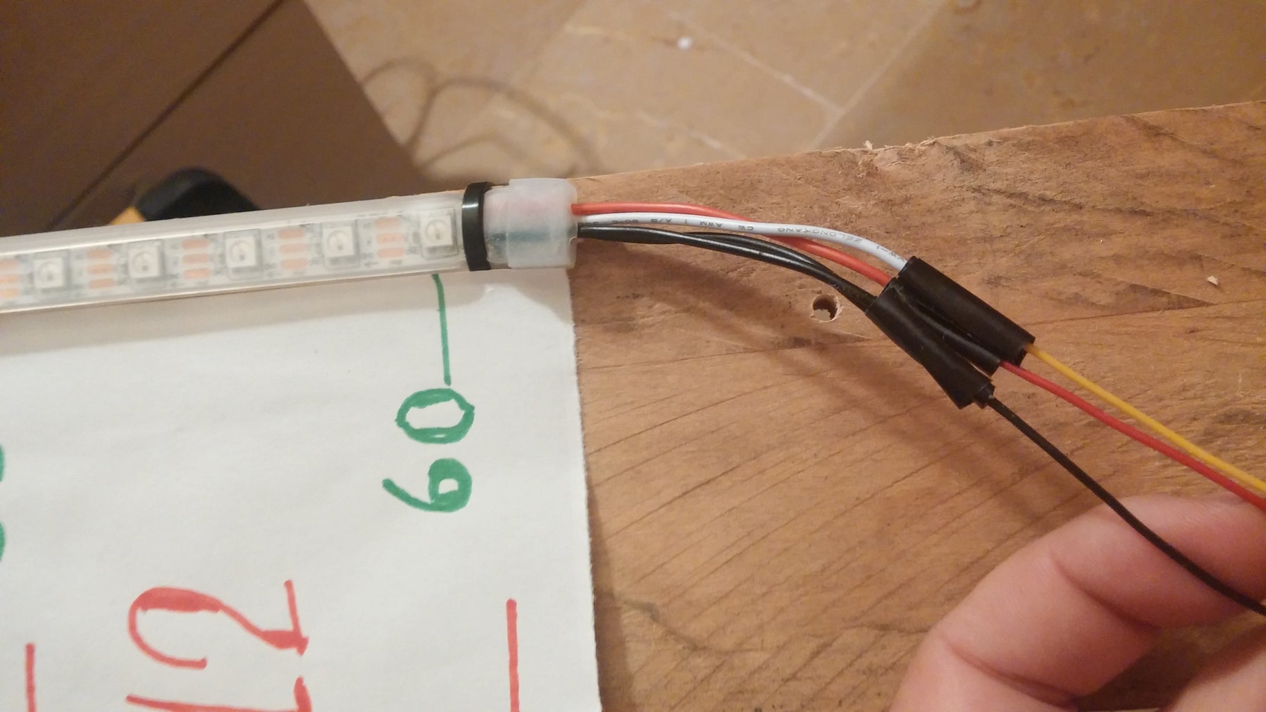 Attaching LED Strip to Wood.