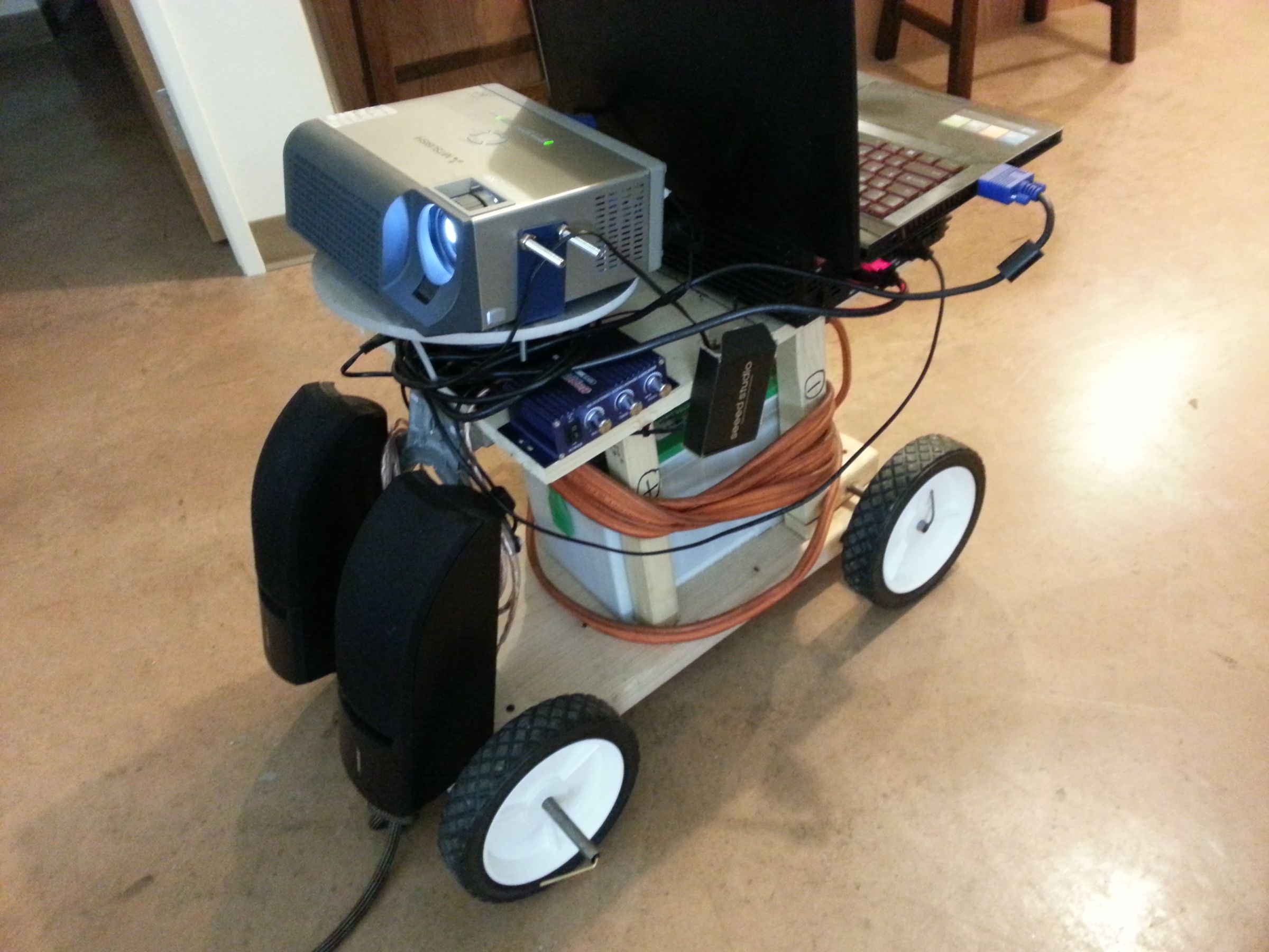 Portable Outdoor Projection Cart