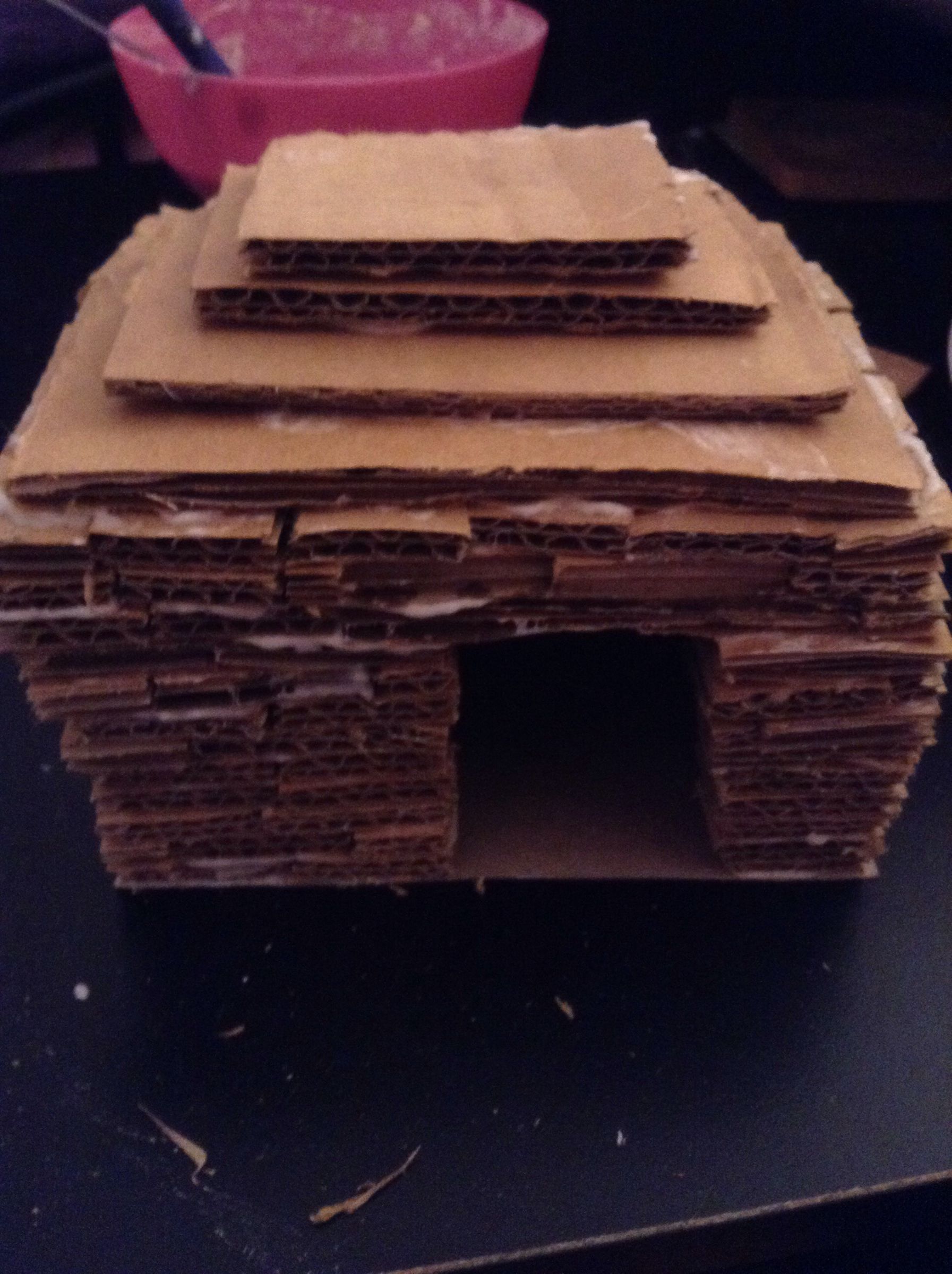Cardboard "Brick" House for Small Pets