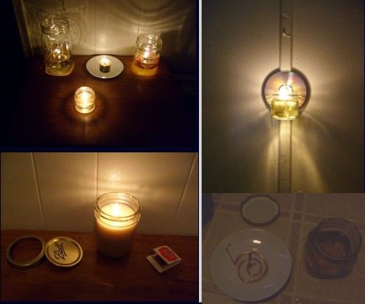 Making oil lamps and candles for free 