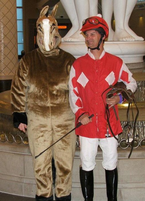 Our Halloween Party Costumes - Race Horse & Jockey