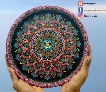 DIY Dot Mandala Art on Plates