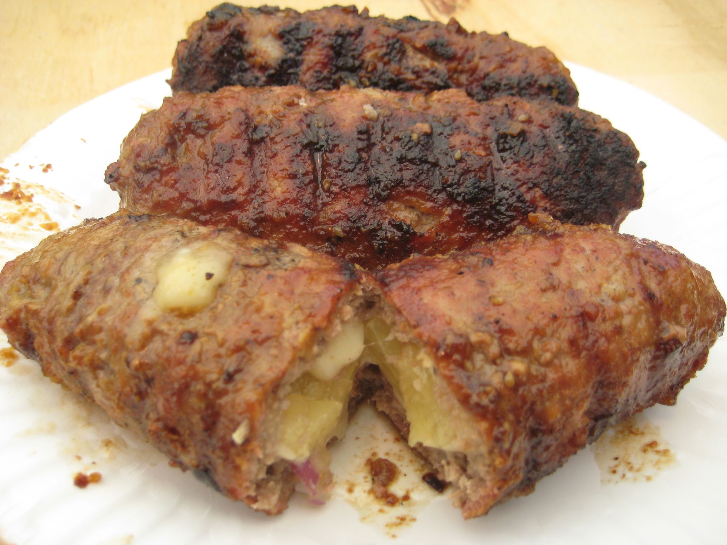 Hawaiian Style Stuffed Burger Dogs