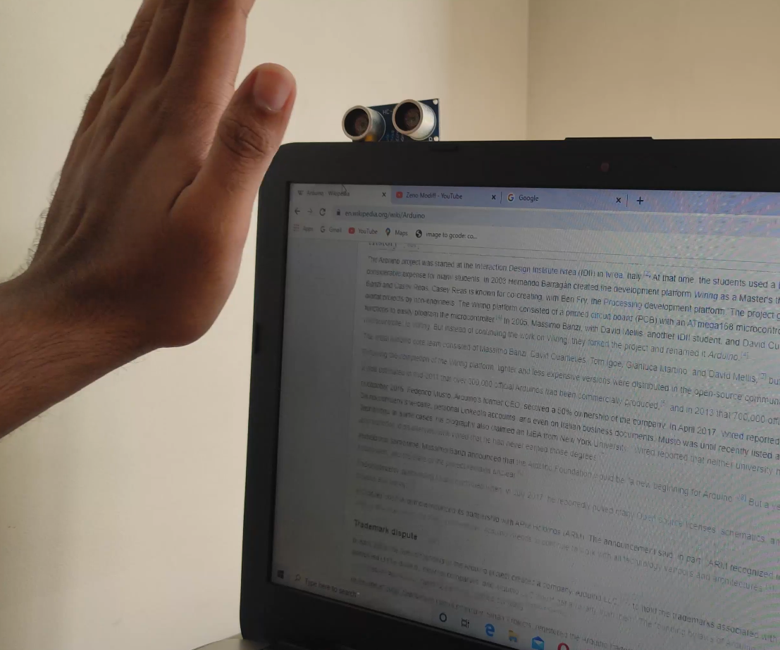 Gesture Controlled Screen