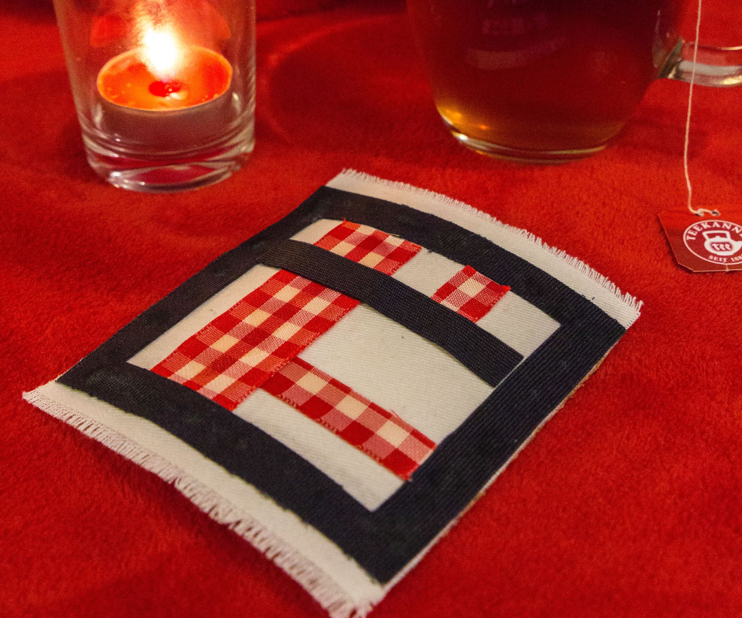 Mug Rug Coaster - Cups Feeling Cozy