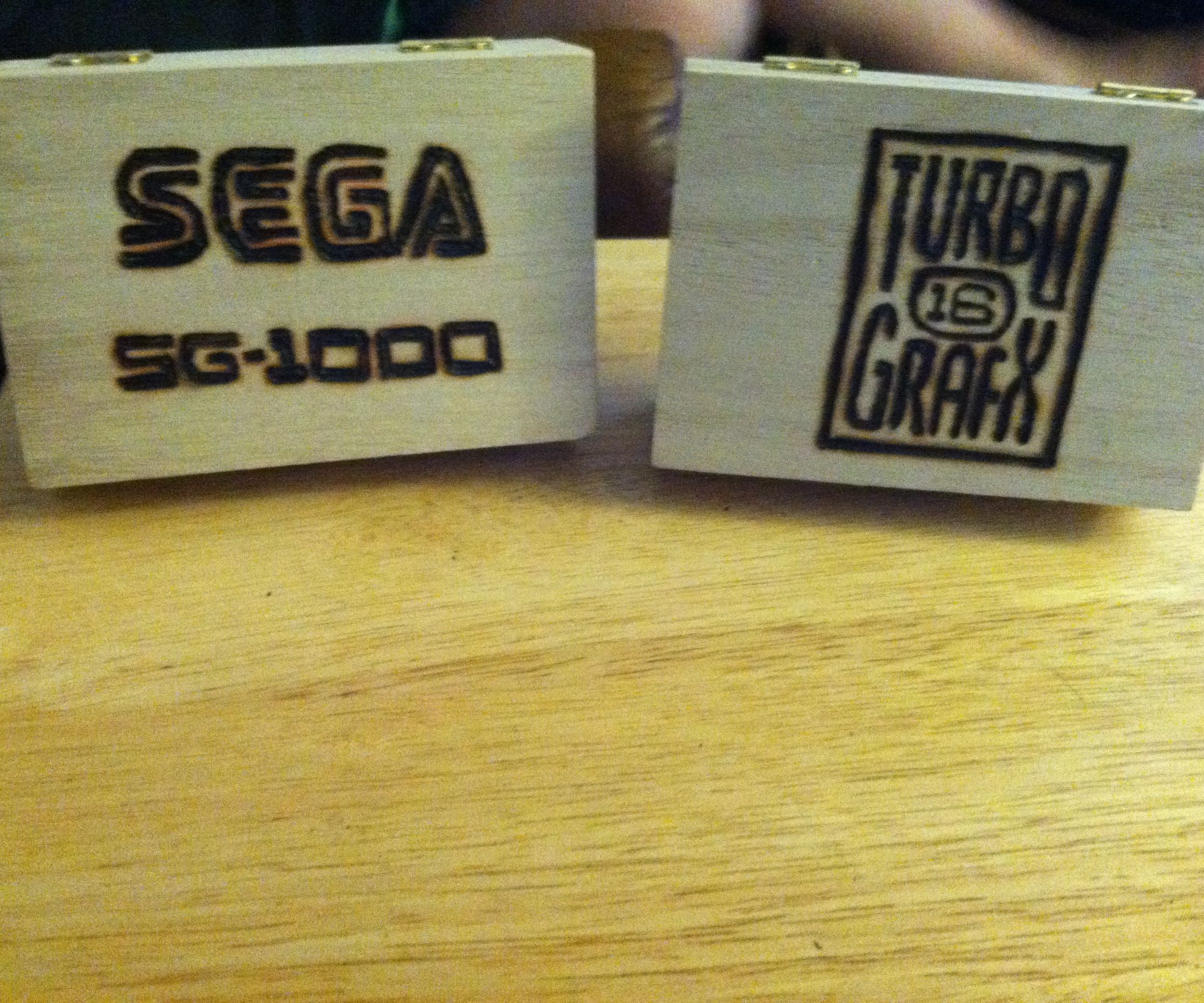 Sega SG-1000/ TurboGrafx-16 Card Holder Wood Burning