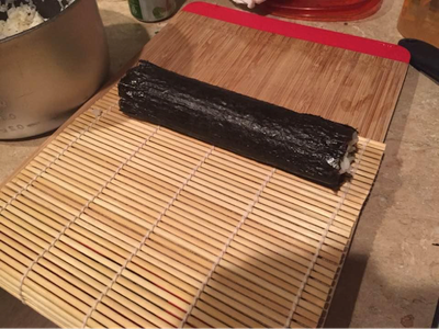 Roll the Kimbab Into Cylindrical Rolls 