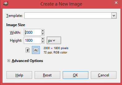 Set Width to 2000 and Height to 1800