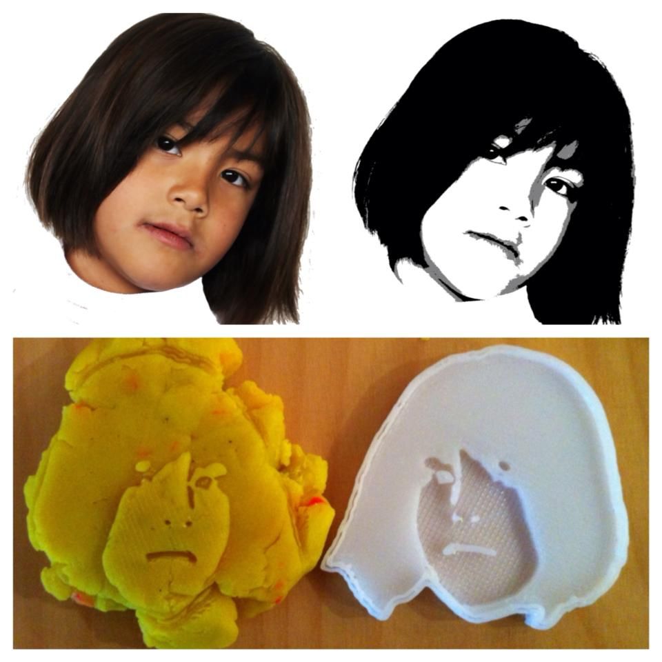 3D Printed Cookie Cutter / Playdoh Mold From Photo