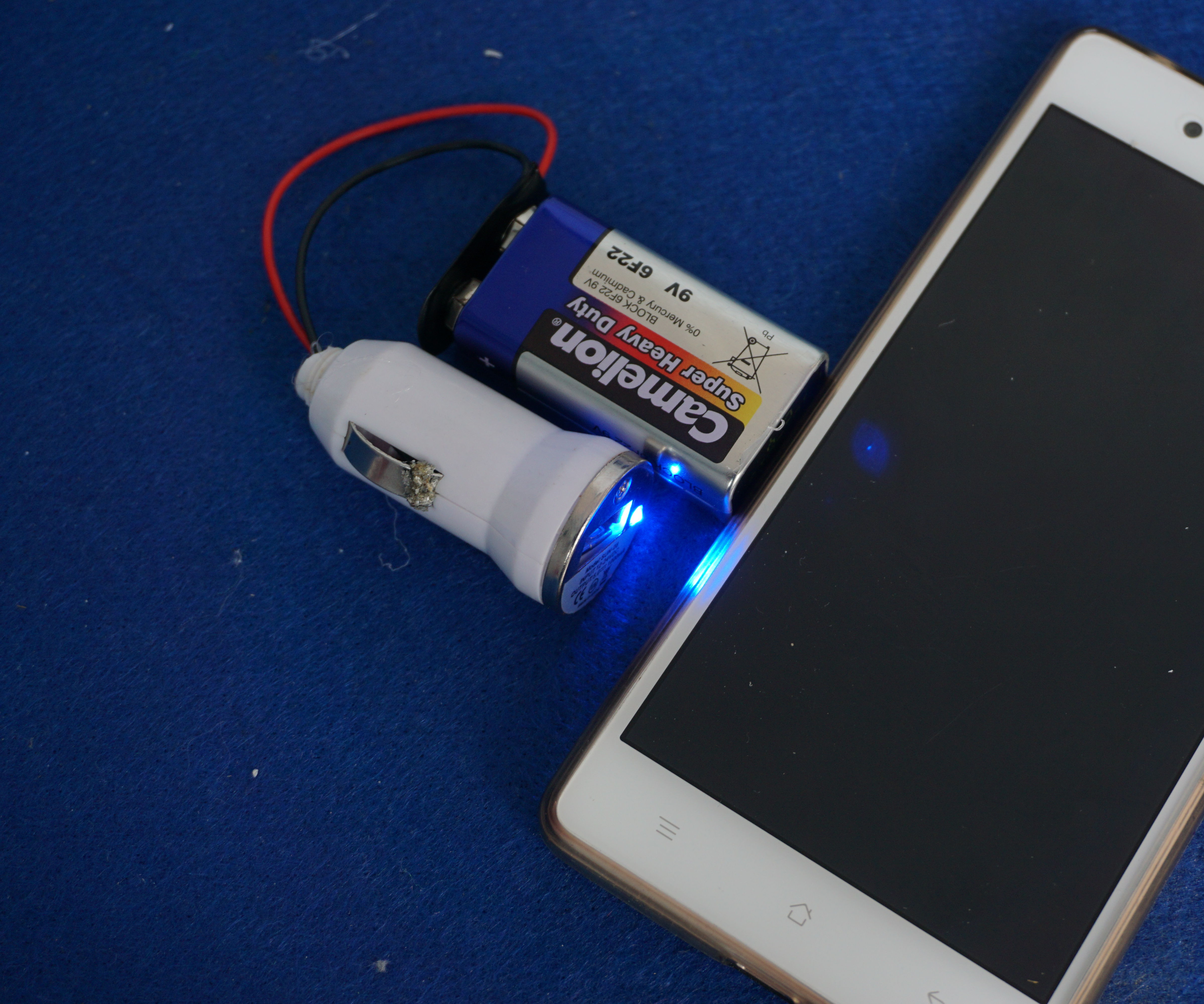 How to Make a Phone Charger Using 9v Battery