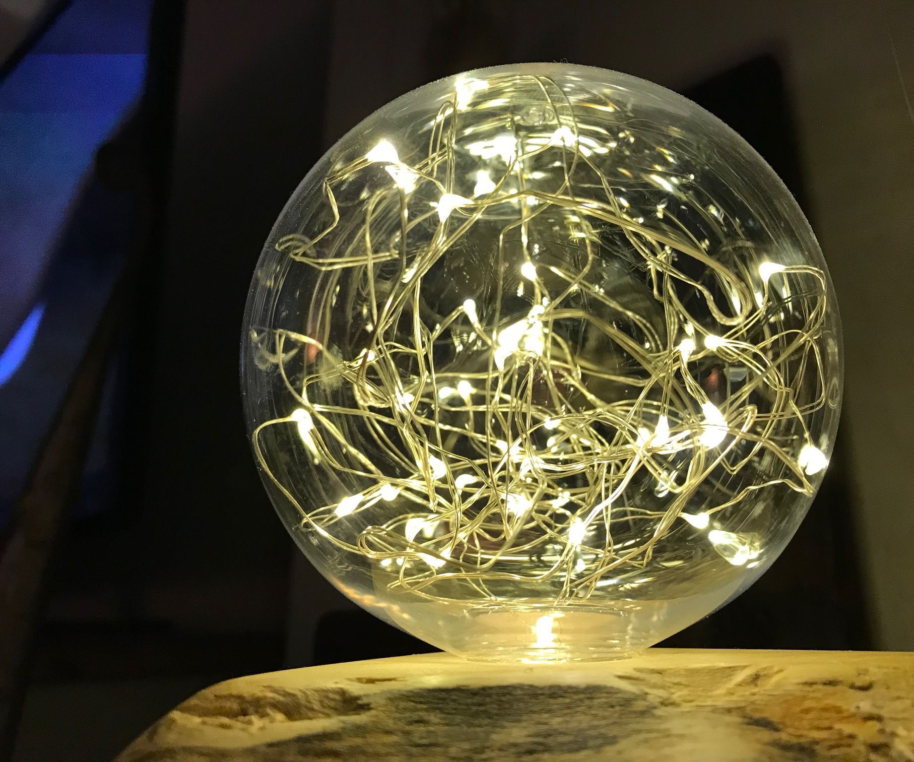 Rustic LED Log Lamp