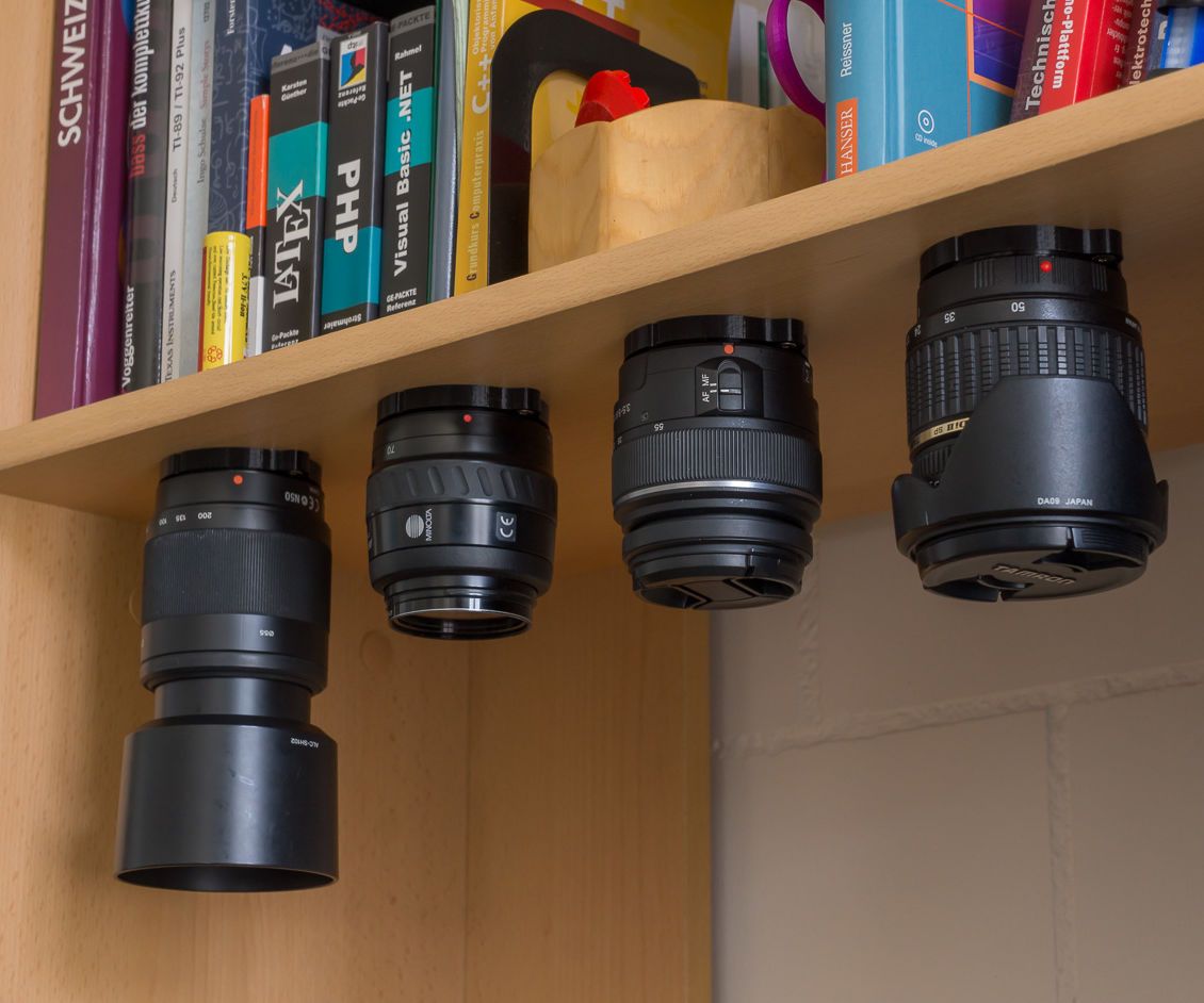 Lens Mount Bracket for Overhead Storage