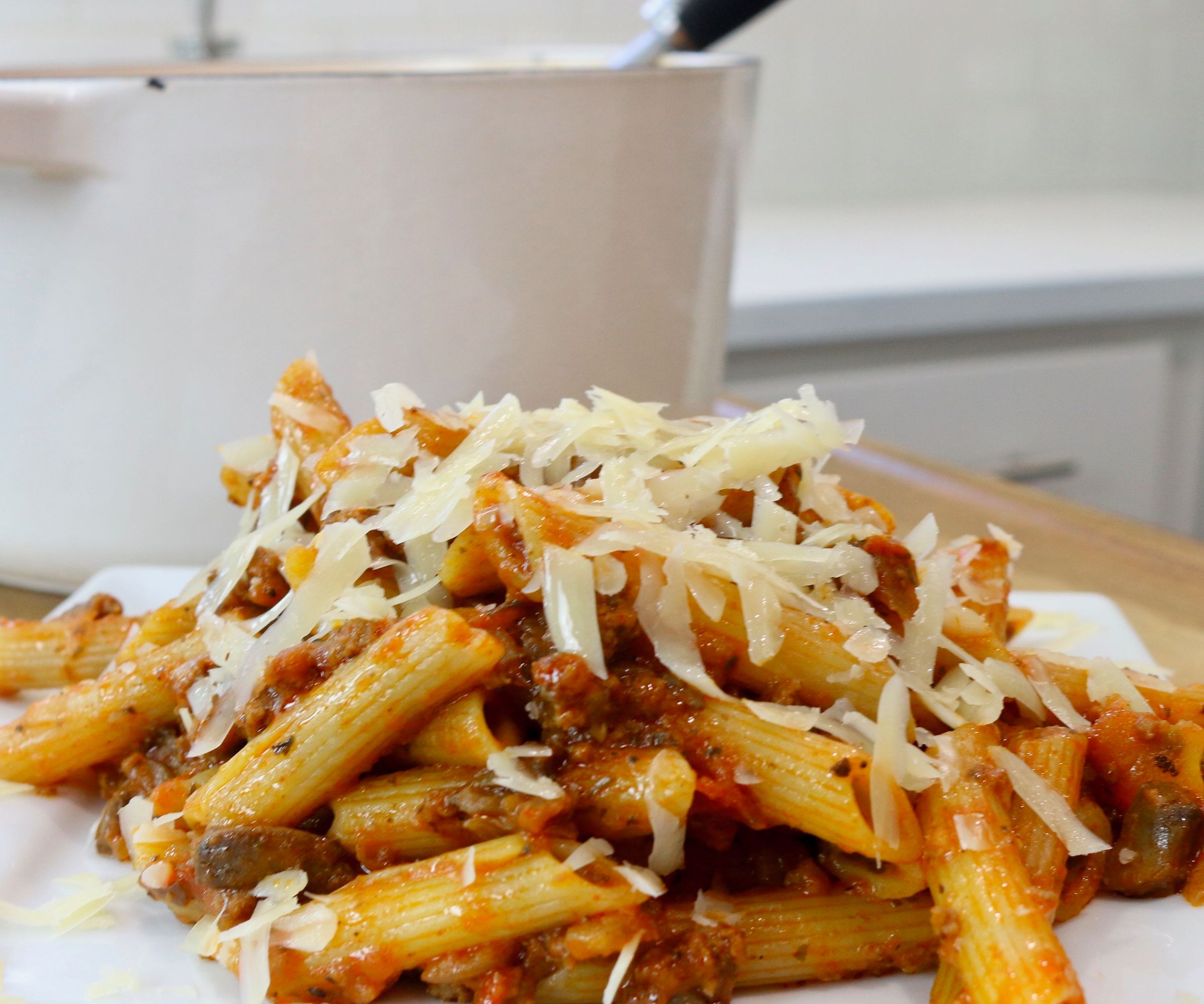 Penne Pasta With Meat Sauce