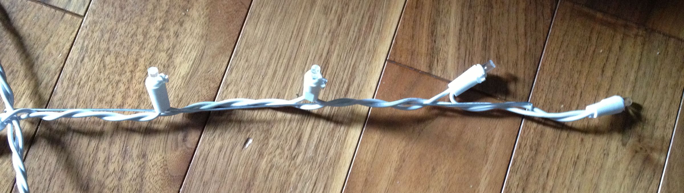 Straightening Christmas Icicle Lights