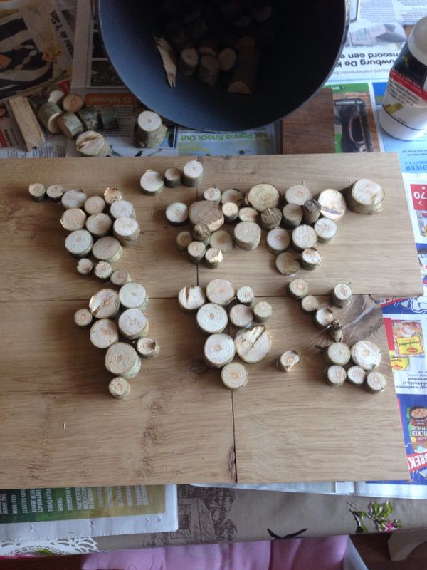 Wooden World Map