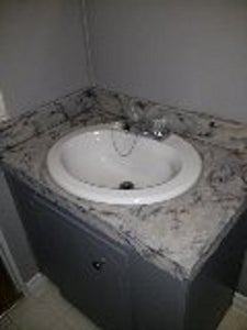 Taping Around the Sink and Starting the Faux Finish 