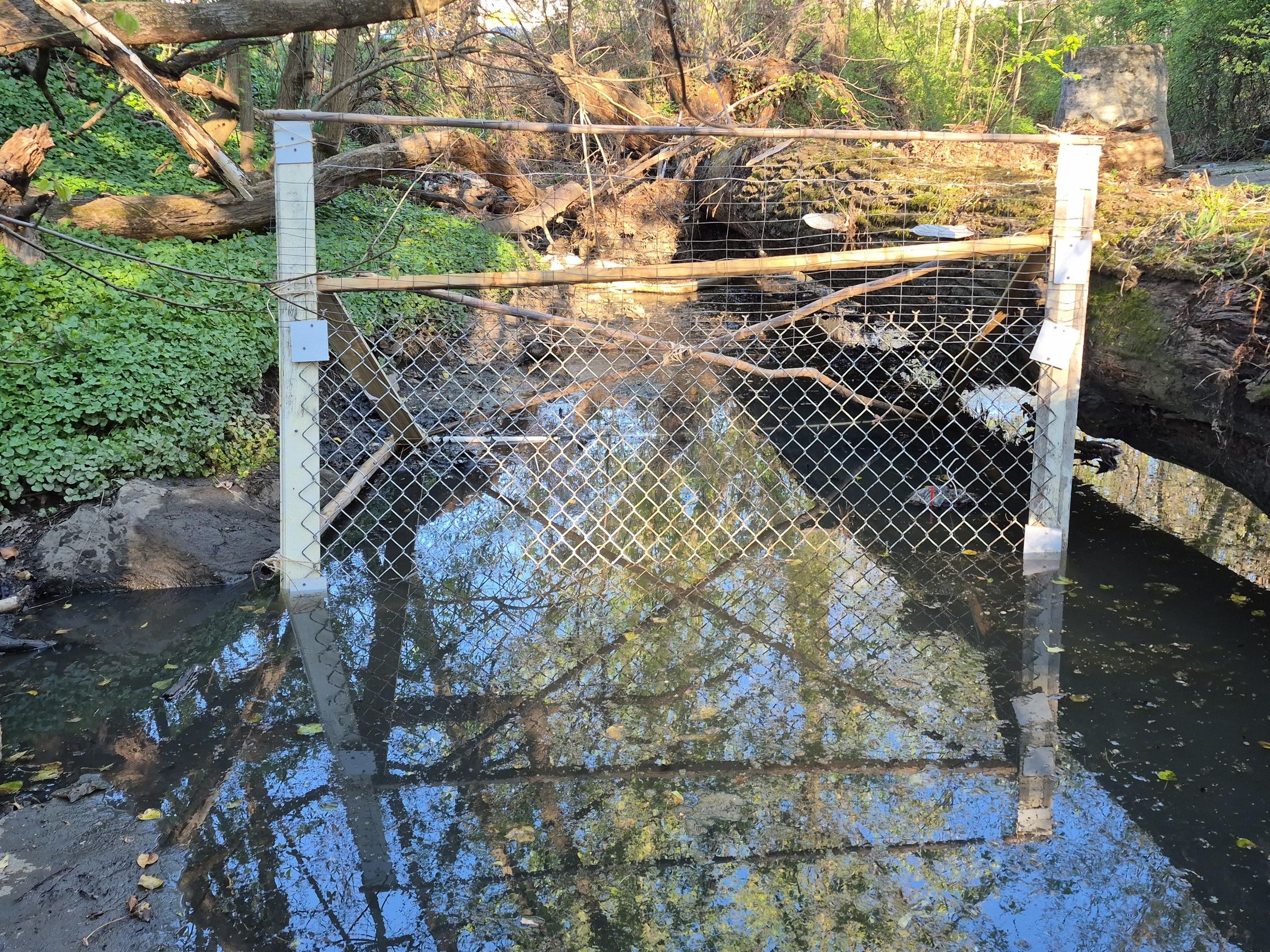 Hammer Barrier Into the Ground