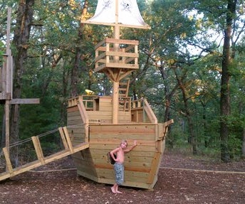 Wooden Pirate Ship Playhouse