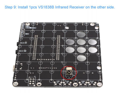 Install 1pcs VS1838B Infrared Receiver