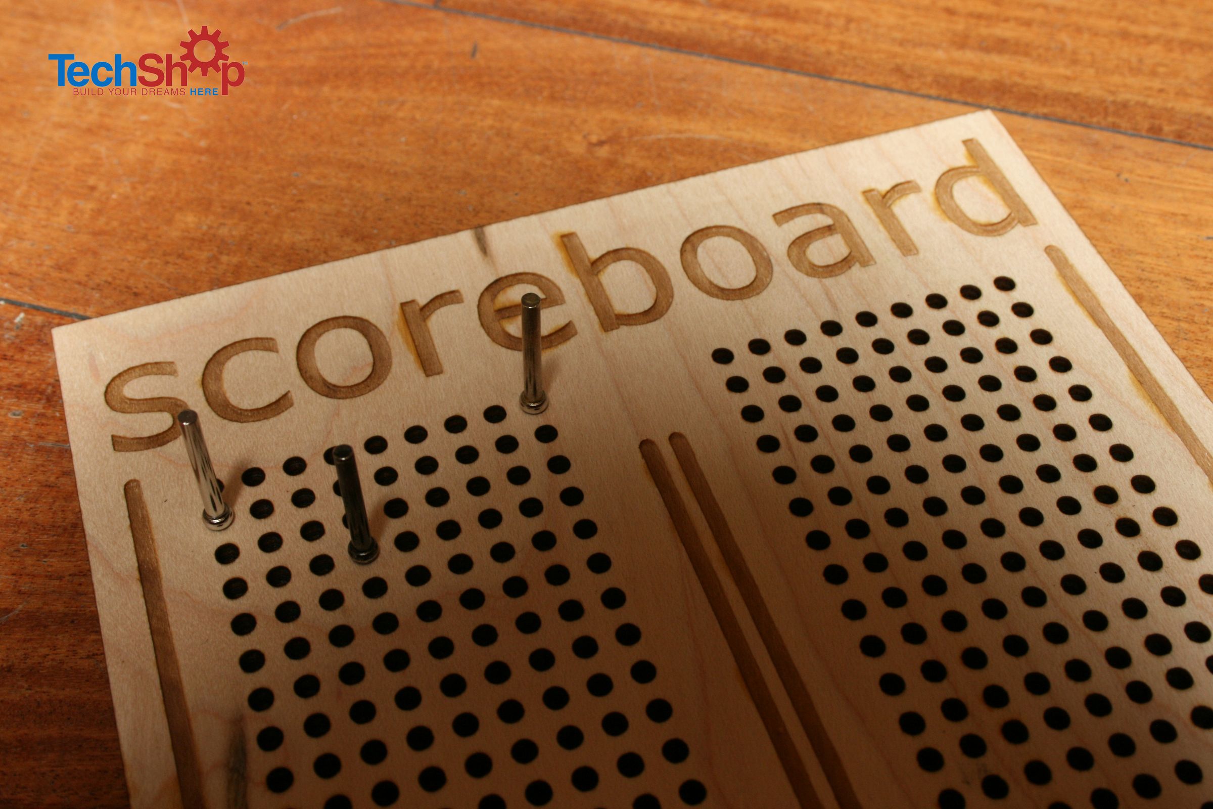 Lasercut Cribbage-style Scoreboard