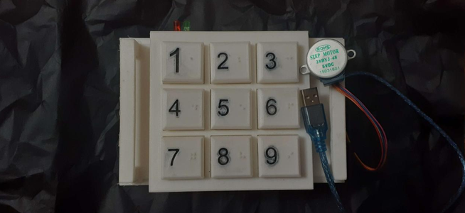 High Contrast Braille Keypad With Indicator Lights : 7 Steps (with ...