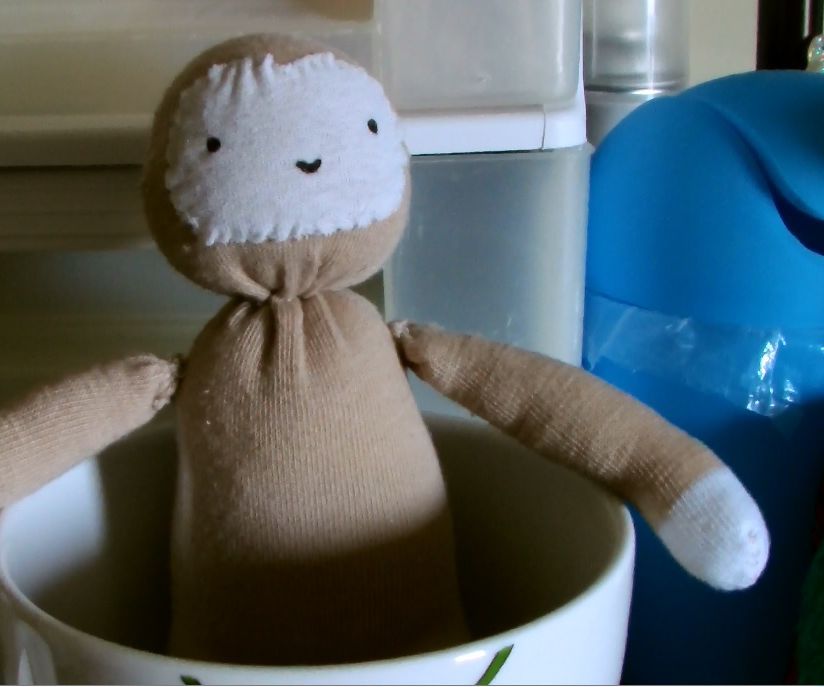 Hand Sewn Monkey Made From Socks