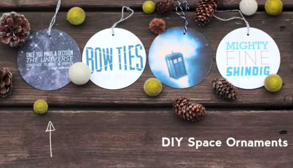 DIY Doctor Who and Firefly Space Themed Ornaments