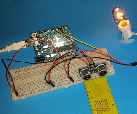 Motion Activated Light With Arduino and HC-SR04 Sensor