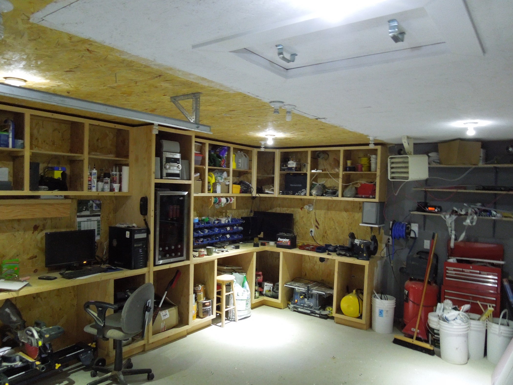 "Off Grid" DC Solar Electric Garage Lighting... Hard Wired and Fully