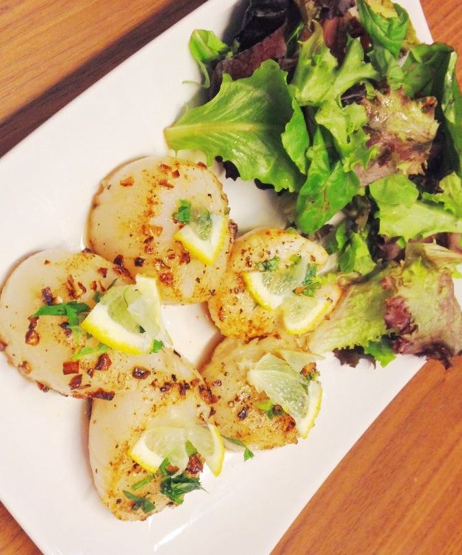 Garlic and Herb Seared Scallops 
