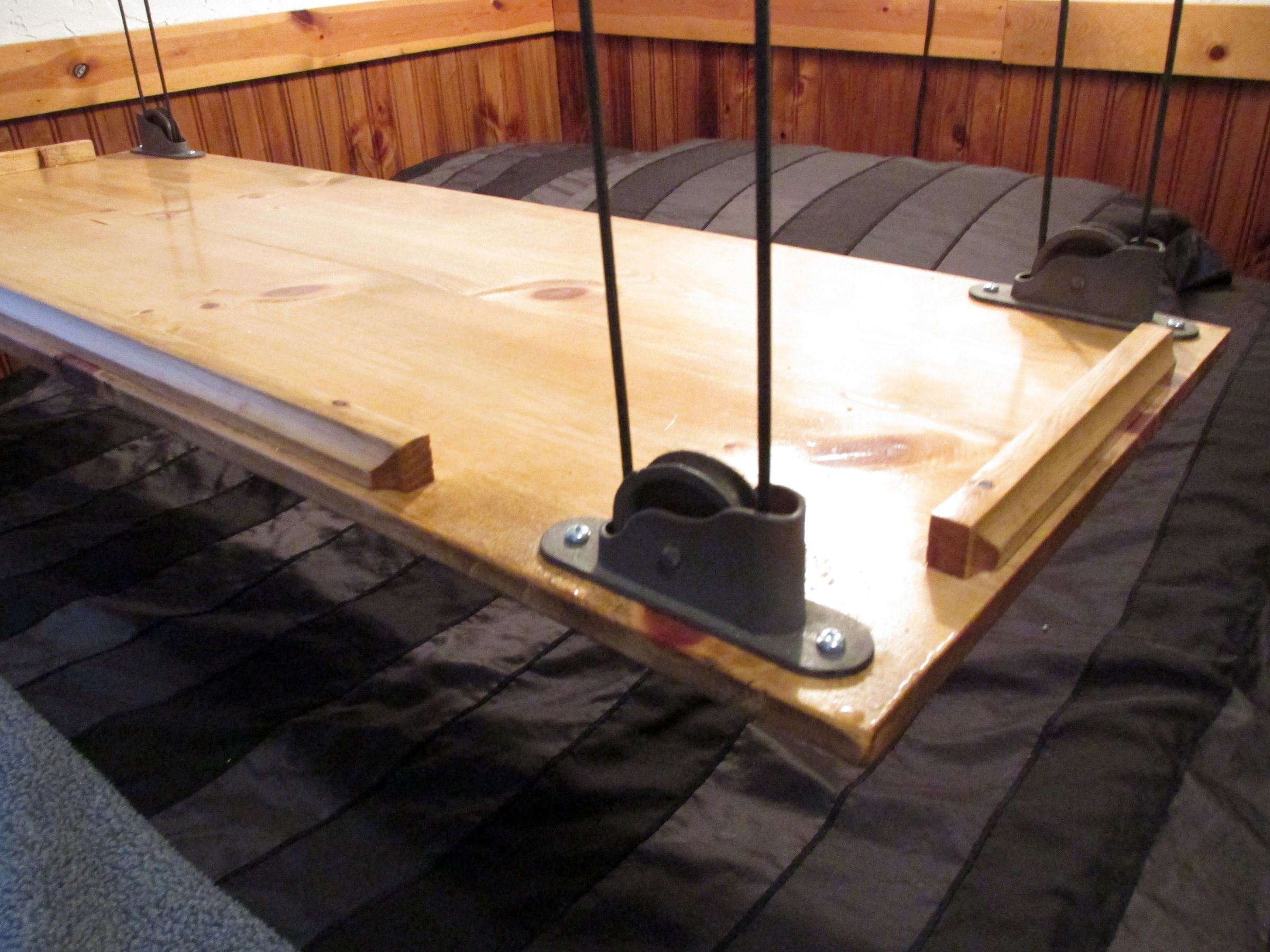 Paracord and Pulley Hanging Table 11 Steps (with Pictures
