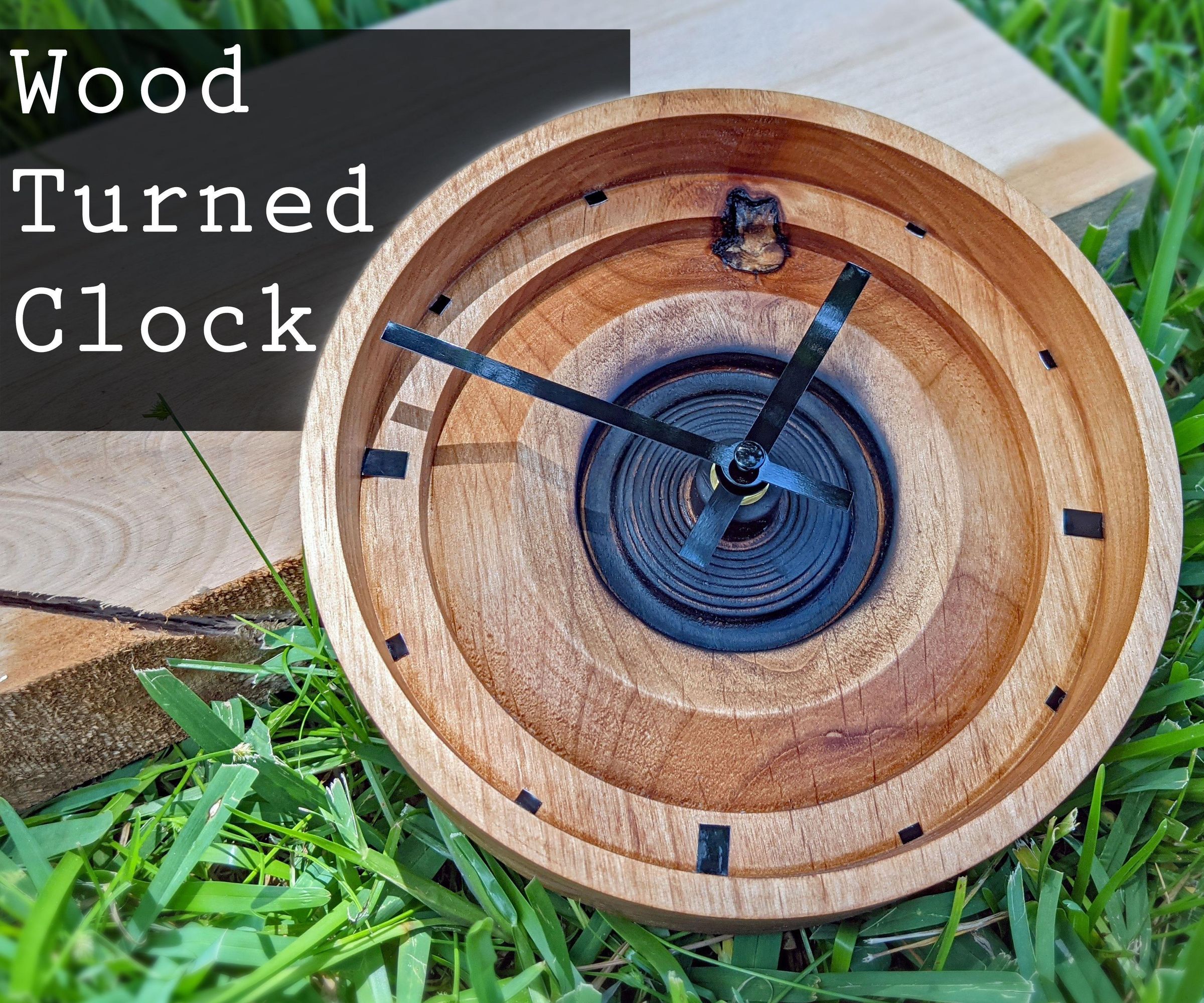 Solid Wood Turned Clock [Working!]