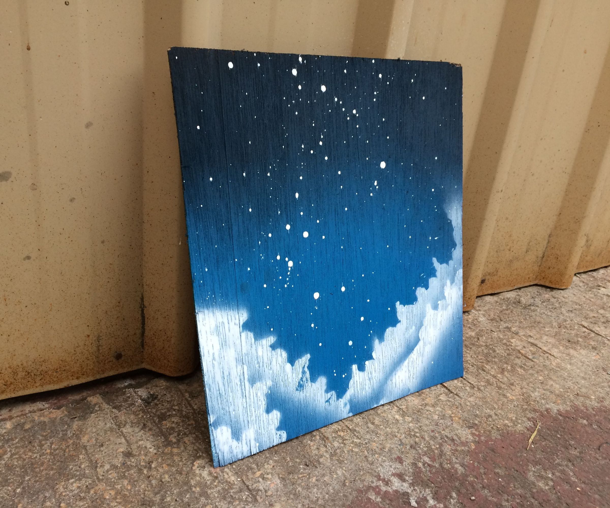 Cloudy Night Spray Paint Print