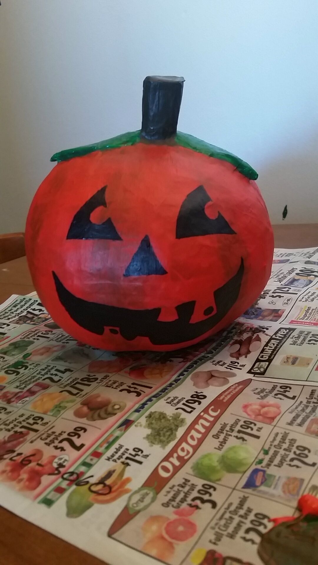 Paper Mache Jack O Lantern