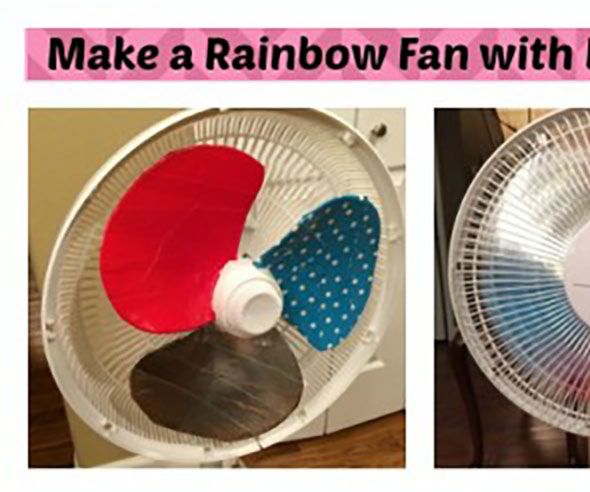 Make a Rainbow Fan From Duct Tape