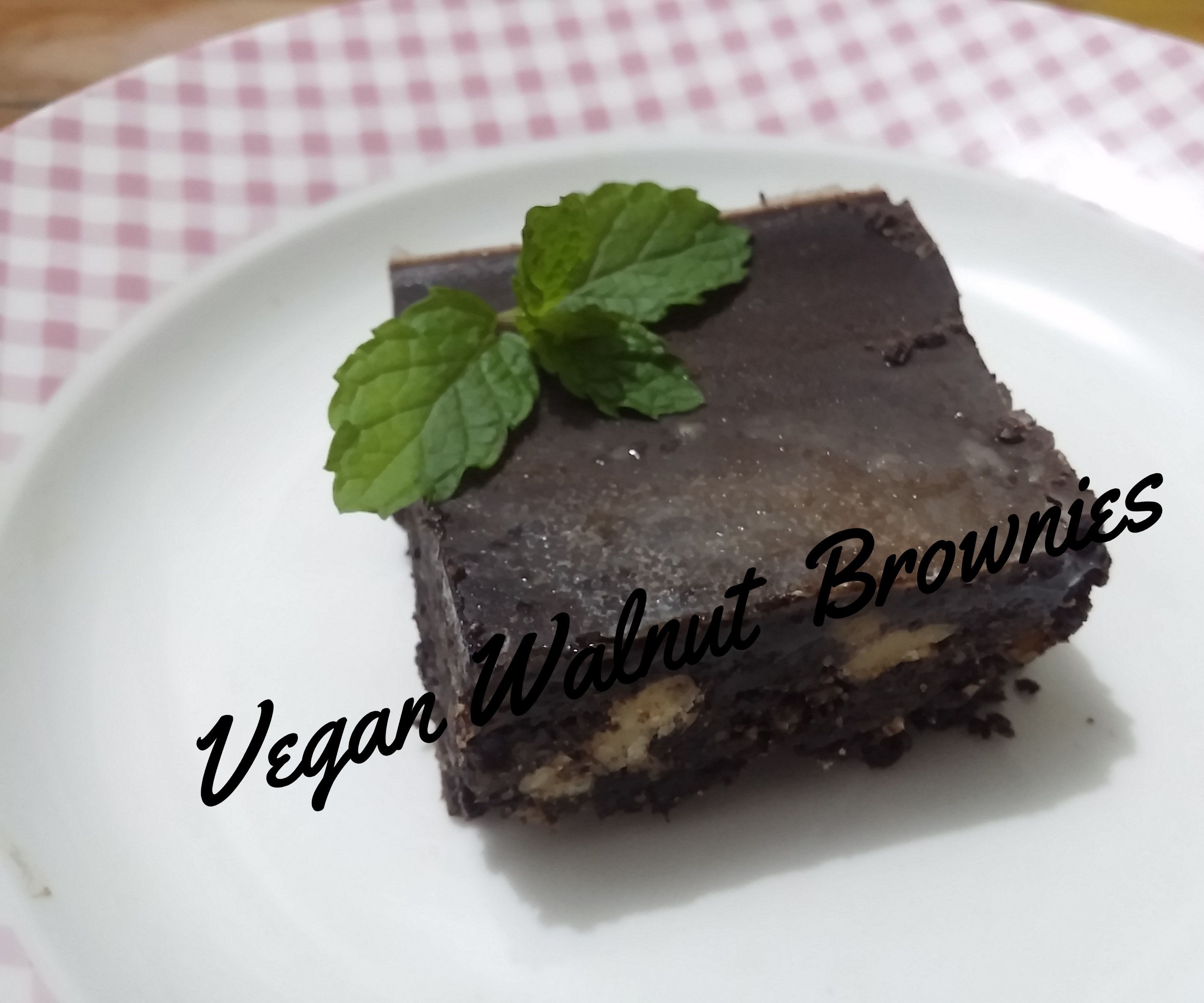Vegan Walnut Brownies